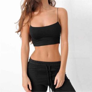 Crop Top Femme à Bretelles Fines – Léger & Élégant