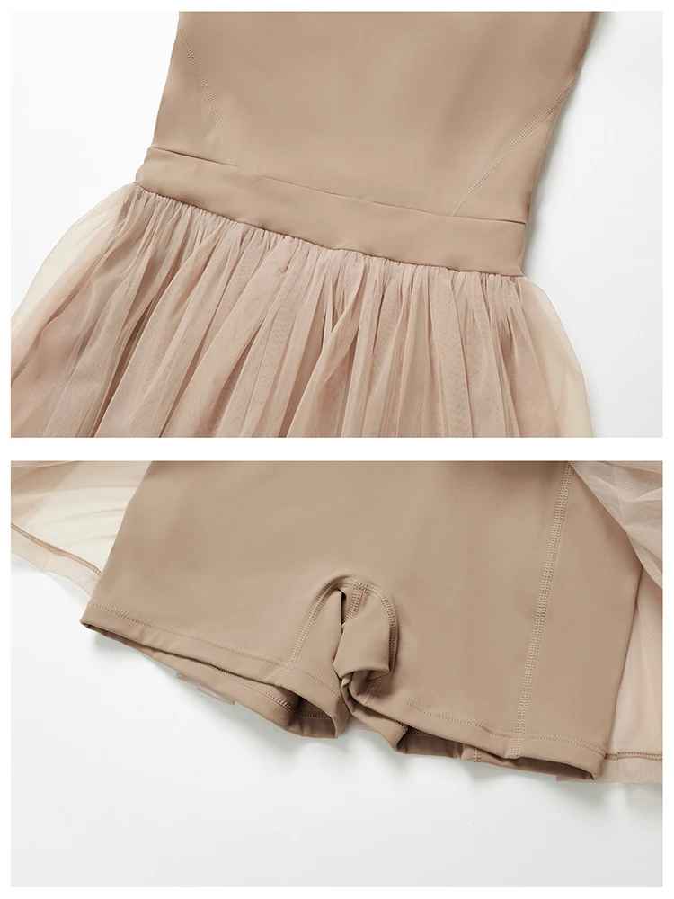 Robe de Tennis Évasée avec Jupe Tulle & Short Intégré – Élégance Sportive – Image 6