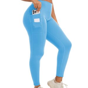 Legging Taille Haute Femme – Gainant, Extensible avec Poches Latérales