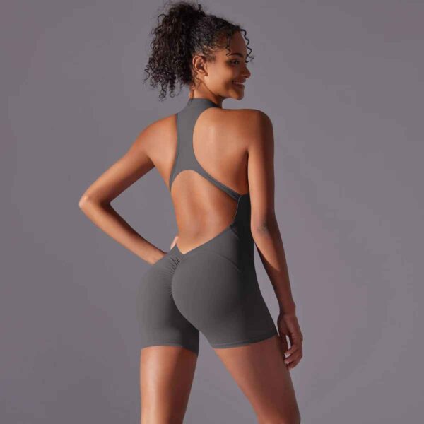 Combinaison de Sport Femme – Dos Nu & Coupe Courte Gainante – Image 6