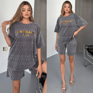 Ensemble Short Cycliste et T-shirt Ample – Confort Urbain et Style Décontracté