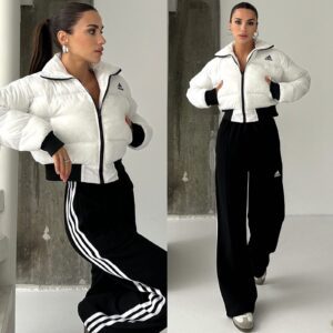 Doudoune Femme 2 Pièces – Ensemble Sport Chic Chaud et Élégant