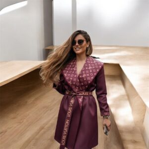 Manteau femme élégant en laine avec col en fausse fourrure – style classique et raffiné