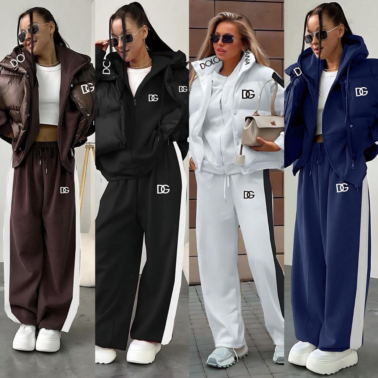 Ensemble Femme 3 pièces Jupe + Veste zippée + Crop top assorti – Sport Chic (Nouvelle Saison)